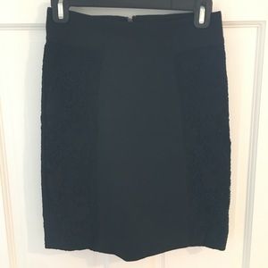 BCBGeneration Black Lace Pencil Skirt